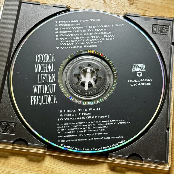 GEORGE MICHAEL Listen Without Prejudice 1990 CD Columbia NM Disc EXCELLENT Case - Picture 4 of 6